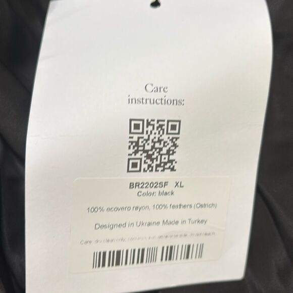 NWT SLEEPER Boheme Feather-trimmed Slip Dress in Ecovero Black $350 - Picture 9 of 9